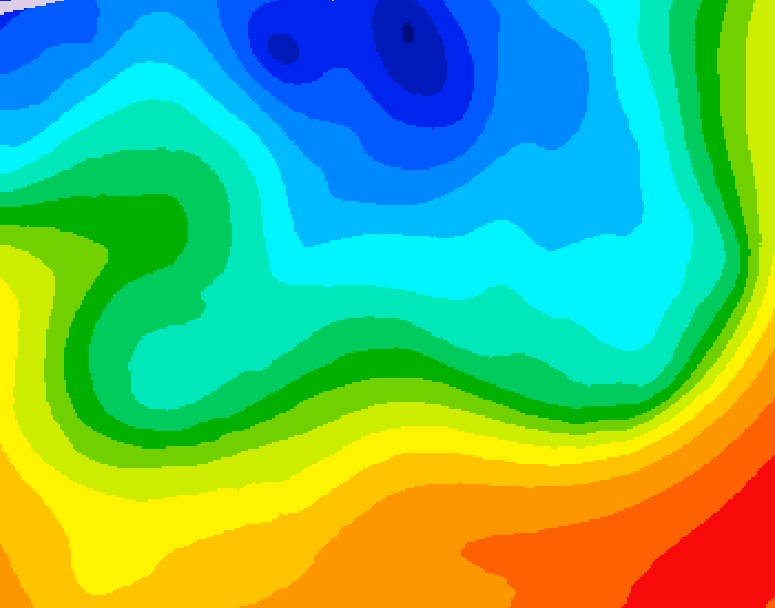 GDPS 500 millibar geopotential height 096 hour forecast chart for Canada based on 2026/10/06 1200Z data