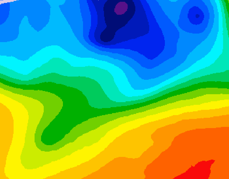 GDPS 500 millibar geopotential height 132 hour forecast chart for Canada based on 2026/10/06 1200Z data