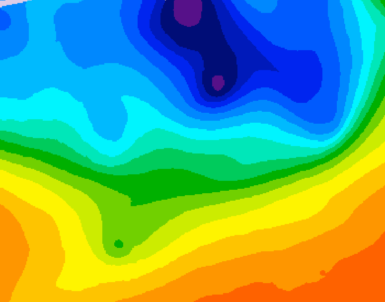 GDPS 500 millibar geopotential height 156 hour forecast chart for Canada based on 2026/10/06 1200Z data