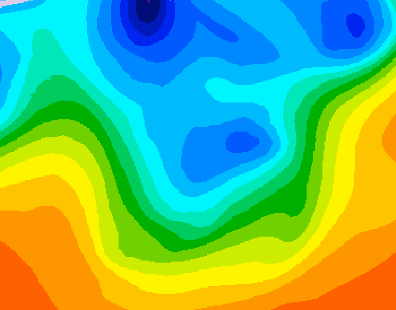 GDPS 500 millibar geopotential height 222 hour forecast chart for Canada based on 2026/10/06 1200Z data