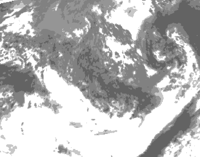 GDPS total cloud 042 hour forecast chart for Canada based on 2026/10/06 0000Z data