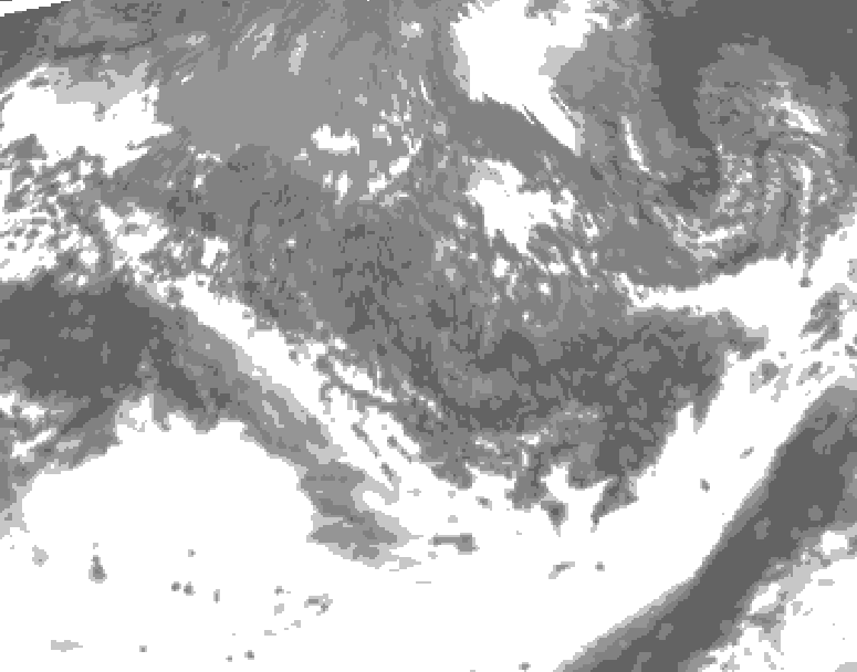 GDPS total cloud 054 hour forecast chart for Canada based on 2026/10/06 0000Z data
