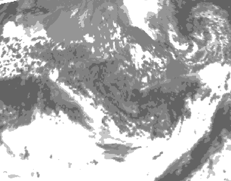 GDPS total cloud 060 hour forecast chart for Canada based on 2026/10/06 0000Z data