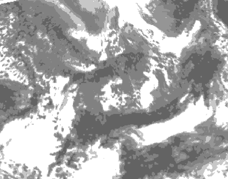GDPS total cloud 162 hour forecast chart for Canada based on 2026/10/06 0000Z data