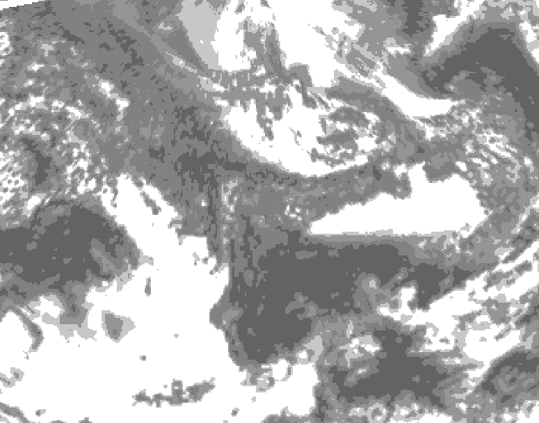 GDPS total cloud 186 hour forecast chart for Canada based on 2026/10/06 0000Z data