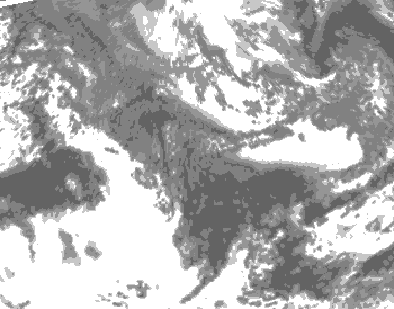 GDPS total cloud 192 hour forecast chart for Canada based on 2026/10/06 0000Z data