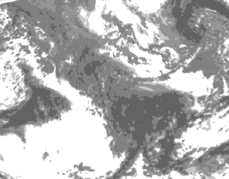 GDPS total cloud 198 hour forecast chart for Canada based on 2026/10/06 0000Z data