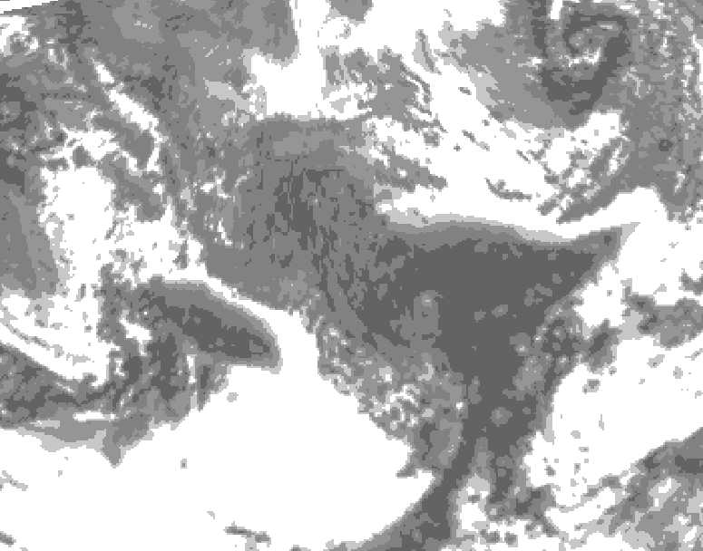GDPS total cloud 210 hour forecast chart for Canada based on 2026/10/06 0000Z data