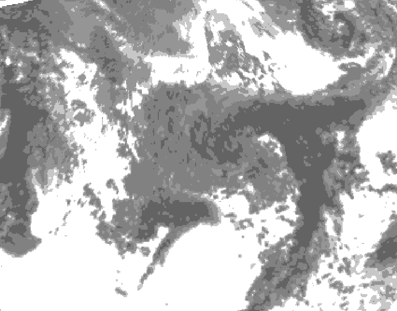 GDPS total cloud 228 hour forecast chart for Canada based on 2026/10/06 0000Z data