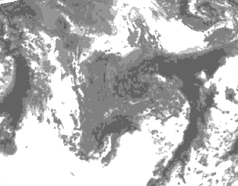 GDPS total cloud 234 hour forecast chart for Canada based on 2026/10/06 0000Z data