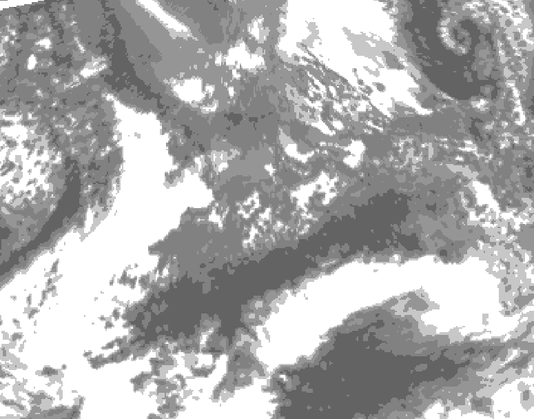 GDPS total cloud 132 hour forecast chart for Canada based on 2026/10/06 1200Z data