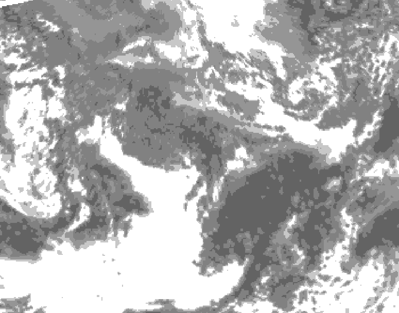 GDPS total cloud 192 hour forecast chart for Canada based on 2026/10/06 1200Z data
