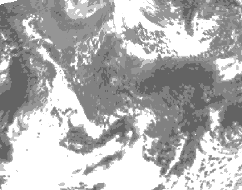 GDPS total cloud 216 hour forecast chart for Canada based on 2026/10/06 1200Z data