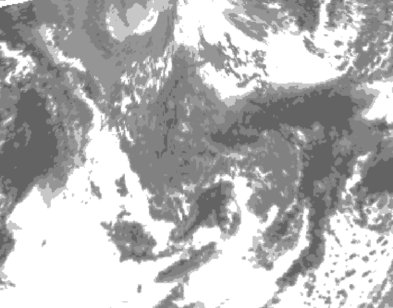 GDPS total cloud 222 hour forecast chart for Canada based on 2026/10/06 1200Z data