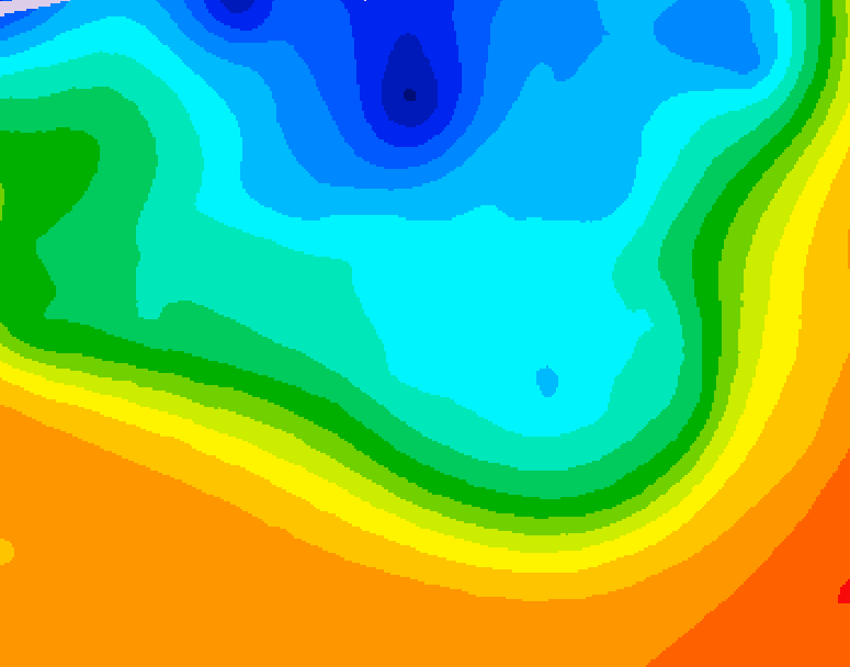 GDPS 500 millibar geopotential height 048 hour forecast chart for Canada based on 2026/10/07 0000Z data