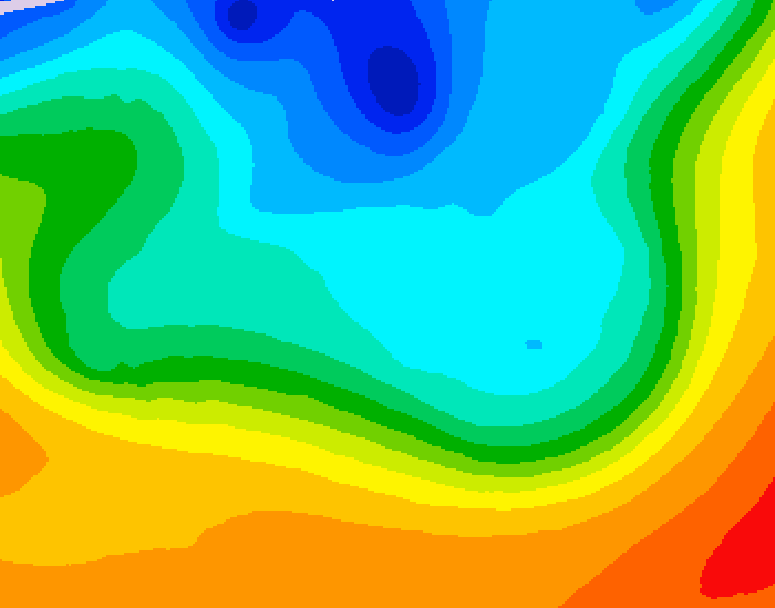 GDPS 500 millibar geopotential height 060 hour forecast chart for Canada based on 2026/10/07 0000Z data