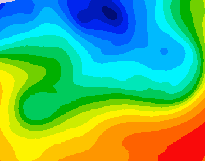 GDPS 500 millibar geopotential height 090 hour forecast chart for Canada based on 2026/10/07 0000Z data