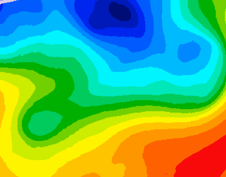 GDPS 500 millibar geopotential height 096 hour forecast chart for Canada based on 2026/10/07 0000Z data