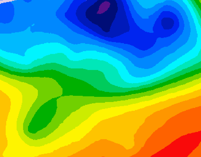 GDPS 500 millibar geopotential height 120 hour forecast chart for Canada based on 2026/10/07 0000Z data