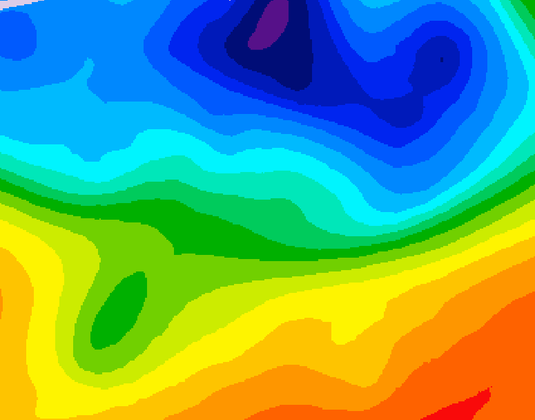 GDPS 500 millibar geopotential height 126 hour forecast chart for Canada based on 2026/10/07 0000Z data