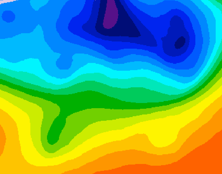 GDPS 500 millibar geopotential height 138 hour forecast chart for Canada based on 2026/10/07 0000Z data