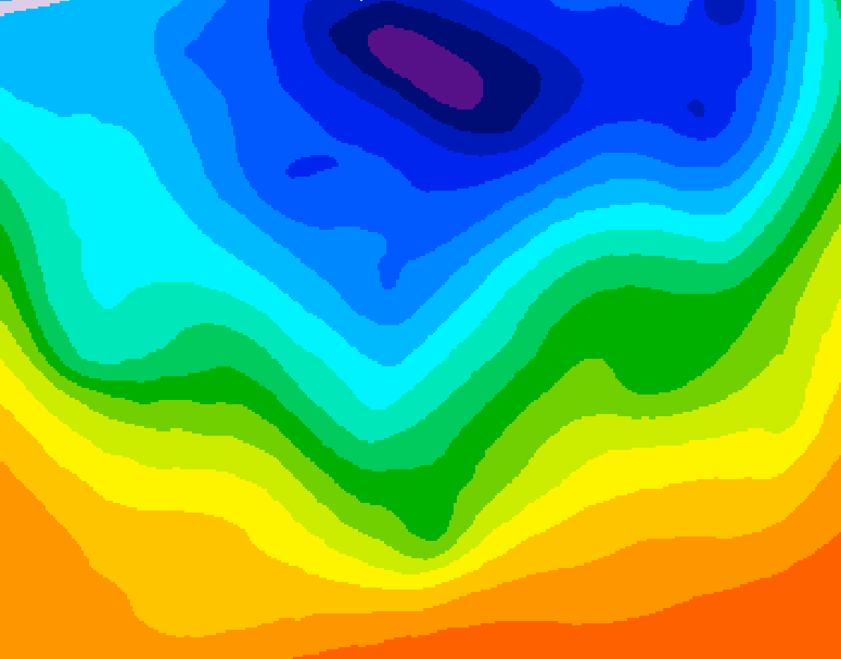 GDPS 500 millibar geopotential height 174 hour forecast chart for Canada based on 2026/10/07 0000Z data