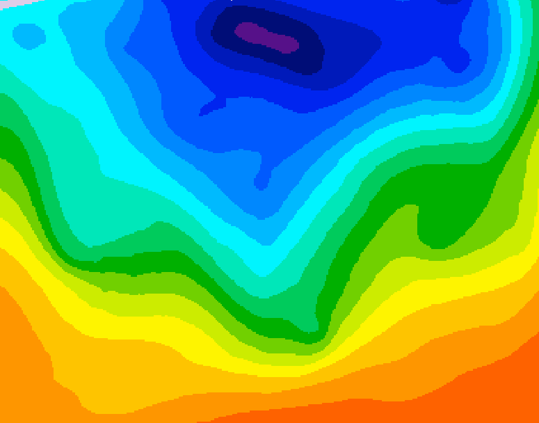 GDPS 500 millibar geopotential height 180 hour forecast chart for Canada based on 2026/10/07 0000Z data
