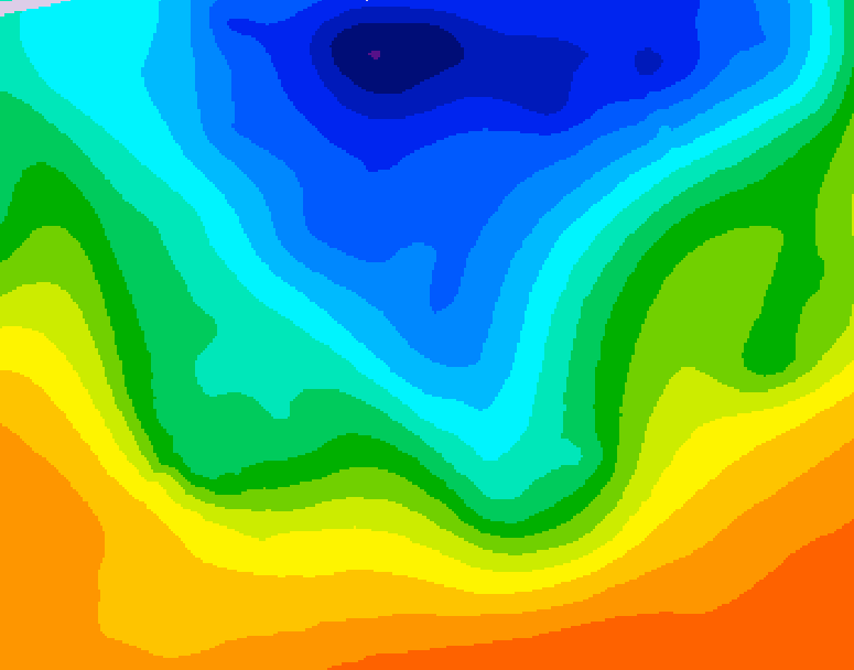 GDPS 500 millibar geopotential height 192 hour forecast chart for Canada based on 2026/10/07 0000Z data