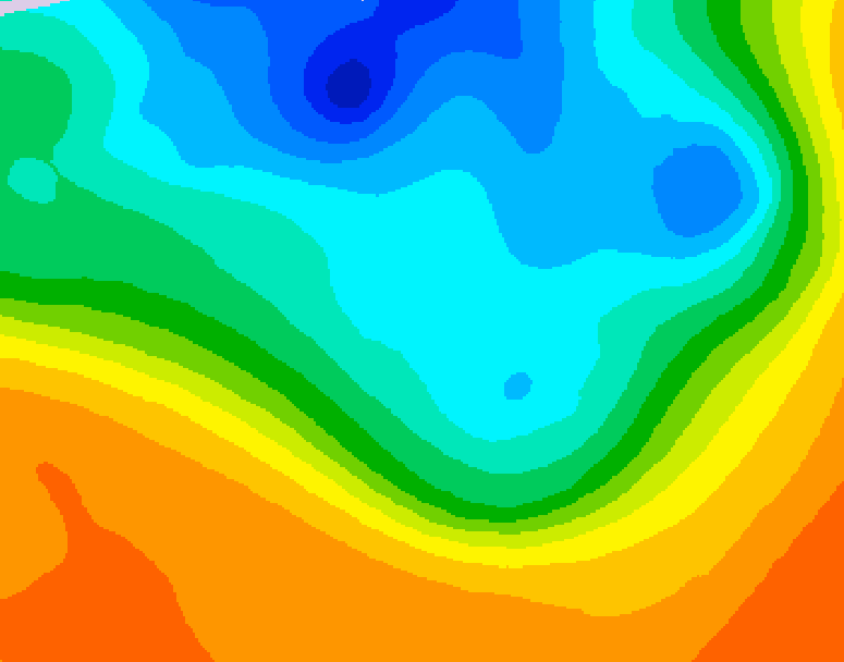 GDPS 500 millibar geopotential height 012 hour forecast chart for Canada based on 2026/10/07 1200Z data
