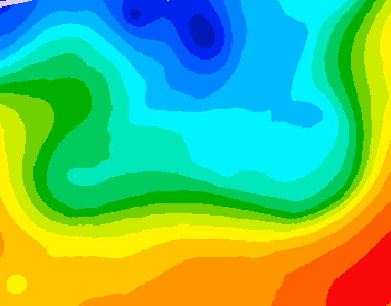 GDPS 500 millibar geopotential height 060 hour forecast chart for Canada based on 2026/10/07 1200Z data