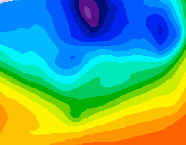 GDPS 500 millibar geopotential height 144 hour forecast chart for Canada based on 2026/10/07 1200Z data