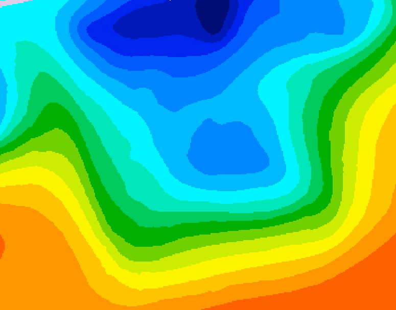 GDPS 500 millibar geopotential height 192 hour forecast chart for Canada based on 2026/10/07 1200Z data