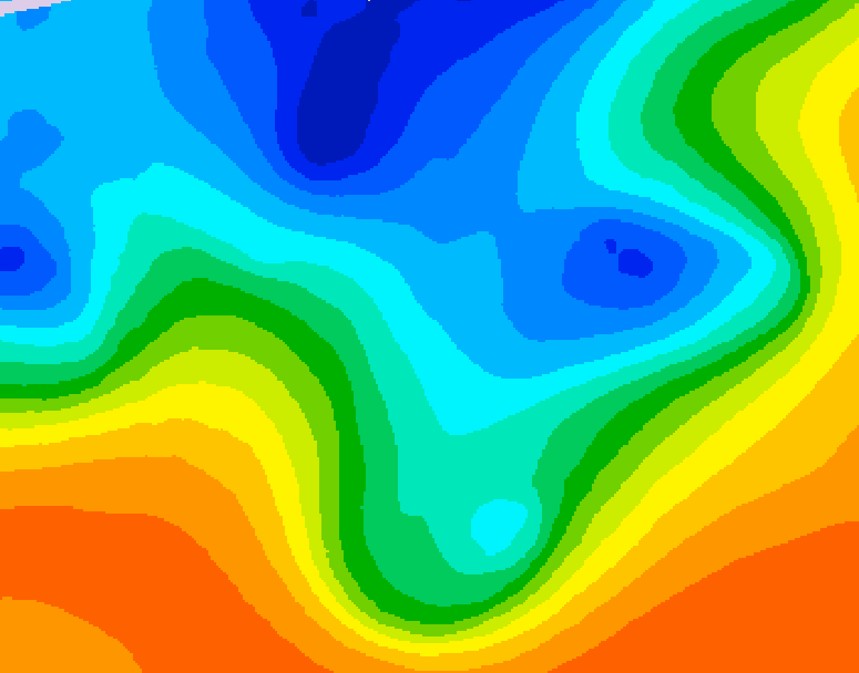 GDPS 500 millibar geopotential height 222 hour forecast chart for Canada based on 2026/10/07 1200Z data