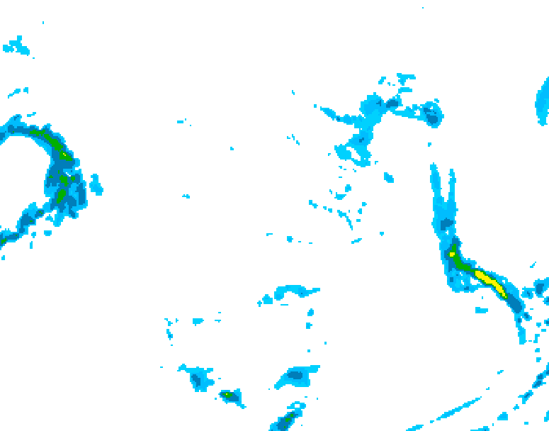 GDPS precipitation 222 hour forecast chart for Canada based on 2026/10/07 0000Z data