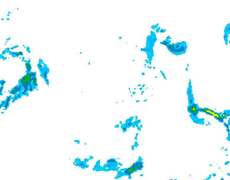 GDPS precipitation 228 hour forecast chart for Canada based on 2026/10/07 0000Z data