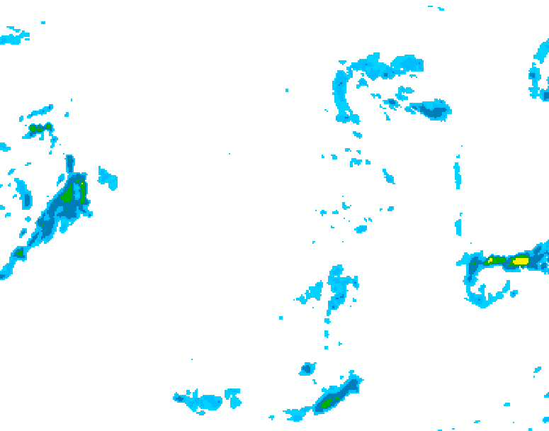 GDPS precipitation 234 hour forecast chart for Canada based on 2026/10/07 0000Z data