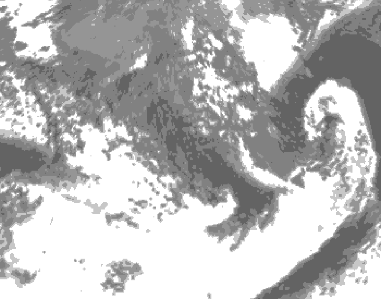 GDPS total cloud 006 hour forecast chart for Canada based on 2026/10/07 0000Z data