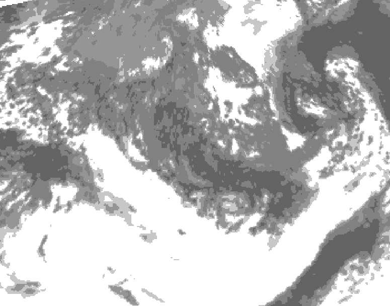 GDPS total cloud 018 hour forecast chart for Canada based on 2026/10/07 0000Z data