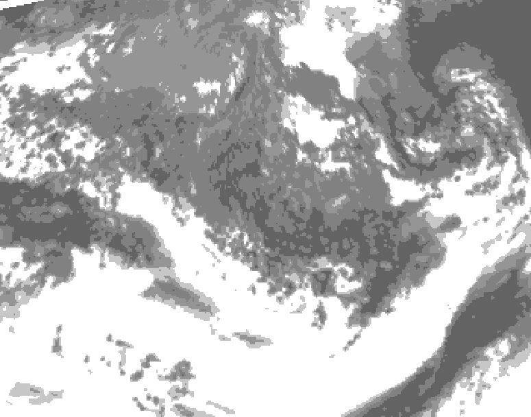 GDPS total cloud 024 hour forecast chart for Canada based on 2026/10/07 0000Z data