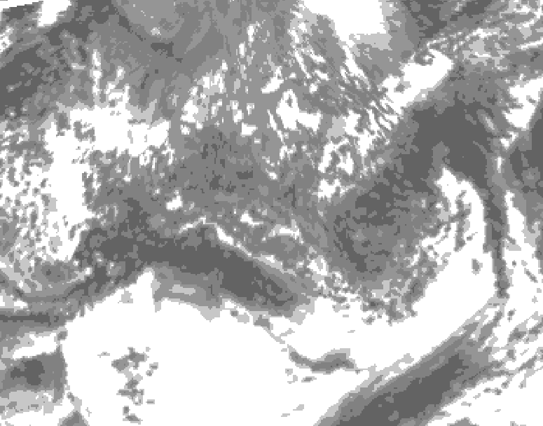 GDPS total cloud 066 hour forecast chart for Canada based on 2026/10/07 0000Z data