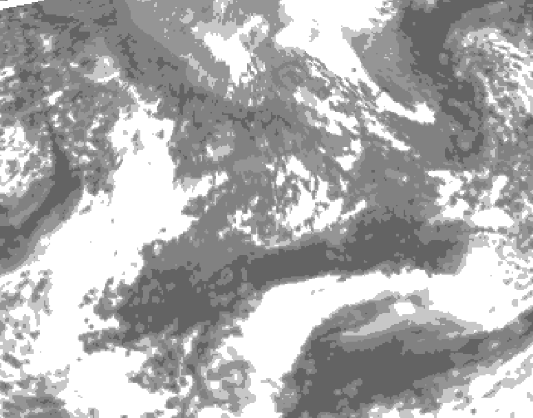 GDPS total cloud 114 hour forecast chart for Canada based on 2026/10/07 0000Z data