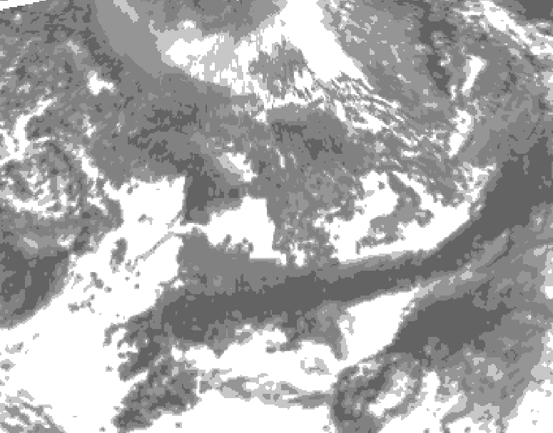 GDPS total cloud 138 hour forecast chart for Canada based on 2026/10/07 0000Z data