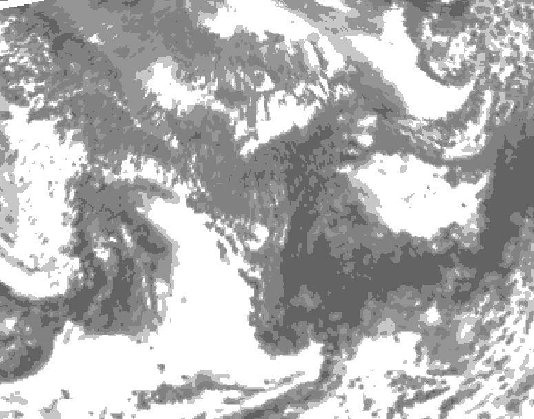 GDPS total cloud 180 hour forecast chart for Canada based on 2026/10/07 0000Z data