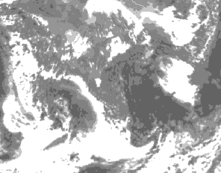 GDPS total cloud 192 hour forecast chart for Canada based on 2026/10/07 0000Z data