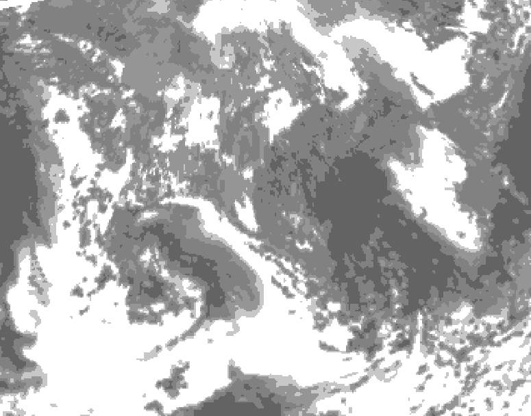 GDPS total cloud 198 hour forecast chart for Canada based on 2026/10/07 0000Z data