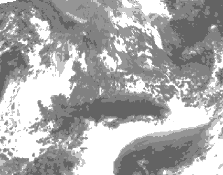 GDPS total cloud 084 hour forecast chart for Canada based on 2026/10/07 1200Z data