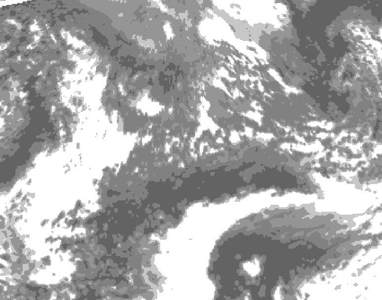 GDPS total cloud 096 hour forecast chart for Canada based on 2026/10/07 1200Z data