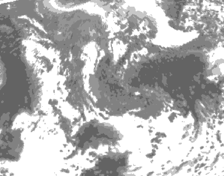 GDPS total cloud 192 hour forecast chart for Canada based on 2026/10/07 1200Z data