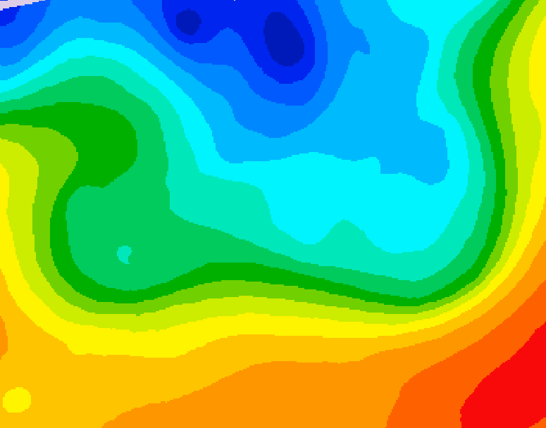 GDPS 500 millibar geopotential height 048 hour forecast chart for Canada based on 2026/10/08 0000Z data