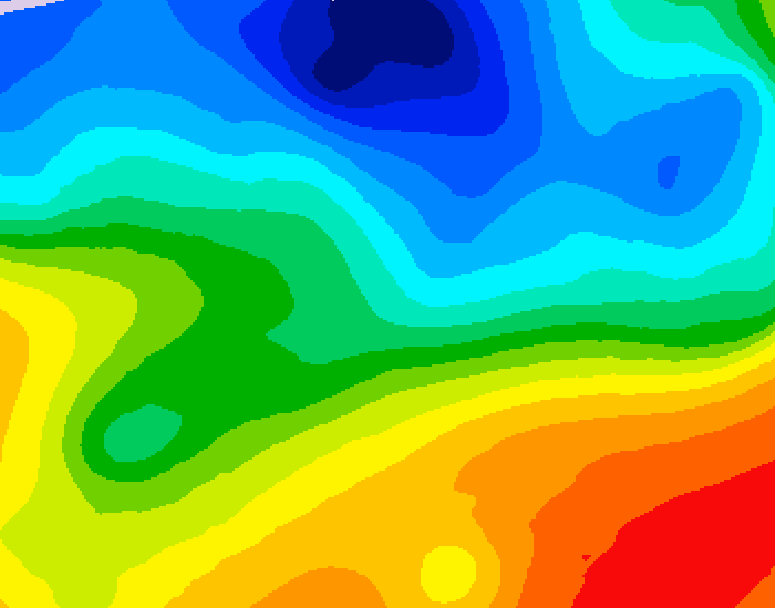 GDPS 500 millibar geopotential height 078 hour forecast chart for Canada based on 2026/10/08 0000Z data